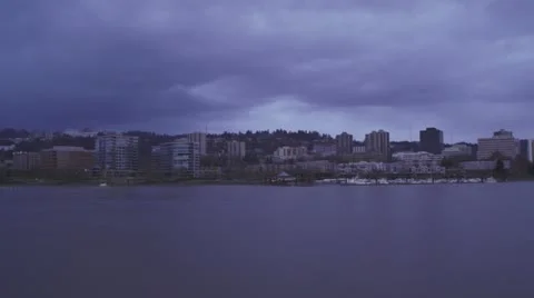 Downtown City Pan Stock Footage 10857521