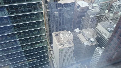 Downtown City Timelapse from Sky Scraper Window Stock Footage 102751101