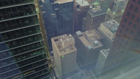 Downtown City Timelapse from Sky Scraper Window Stock Footage 102752353