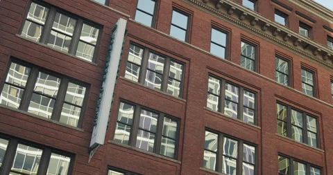 Downtown City Windows Stock Footage 185672441