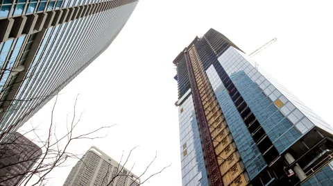 Downtown Cityscape Construction Work Stock Footage 63103958