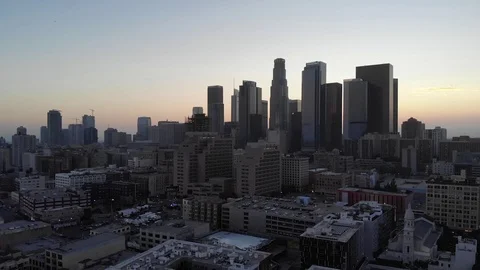 Downtown Cityscape Sunset Stock Footage 119733479