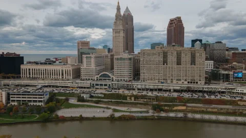 Downtown Cleveland 스톡 동영상 164344716