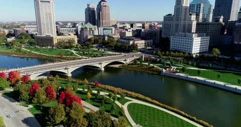 Downtown Columbus Stock Footage 146872753