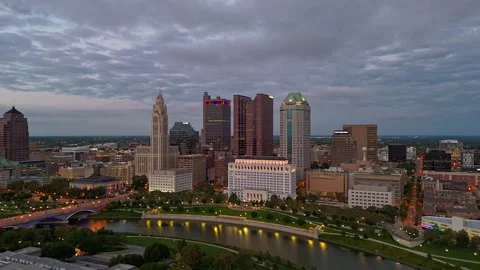 Downtown Columbus Ohio Stock Footage 250312878