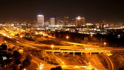 Downtown Columbus timelapse Stock Footage