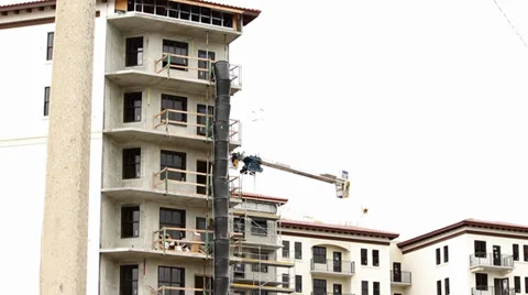 Downtown construction on condos-tilt shot Stock Footage 33894763