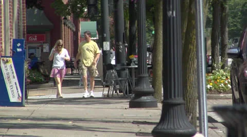 Downtown Couple Stock Footage 25600487