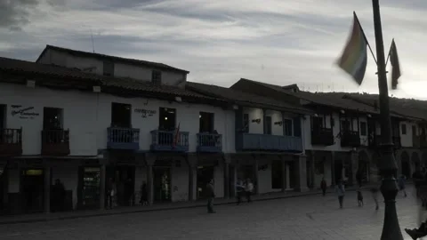 Downtown Cusco Peru Time Lapse Stock Footage 208953625