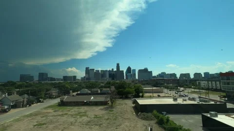 Downtown Dallas daylight clouds Stock Footage 254513982