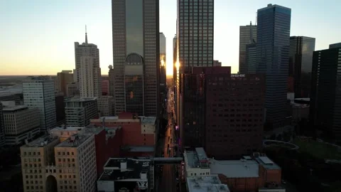 Downtown Dallas at Sunset Stock-Footage 230698531