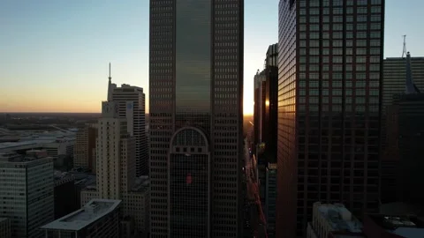 Downtown Dallas at Sunset Stock-Footage 230698543