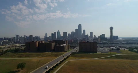 Downtown Dallas from the Trinity River Stock Footage 150145168