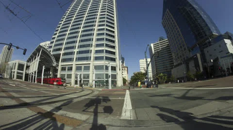 DOWNTOWN DAY TIMELAPSE Stock Footage