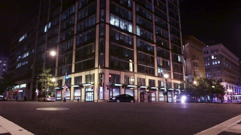 Downtown DC at night Stock Footage 143321060