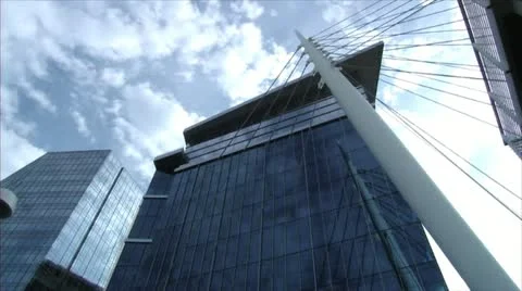 Downtown Denver Building With Clouds Video stock 12014924