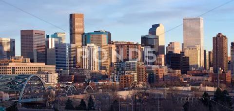 Downtown Denver Buildings Stock Photos