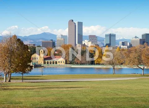 Downtown Denver on a Sunny Fall Day Stock Photos