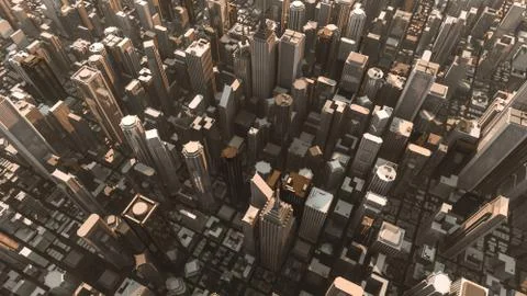 Downtown district Stock Illustration