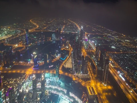 Downtown Dubai And Sheikh Zayed Road Time Lapse Vídeo Stock 73055829
