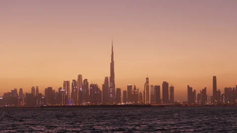 Downtown Dubai skyline Stock Footage 220096432