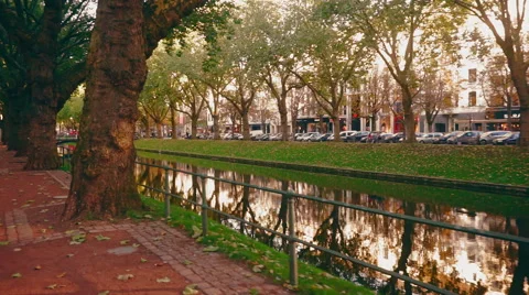 Downtown of Düsseldorf Germany Stock Footage 56131842