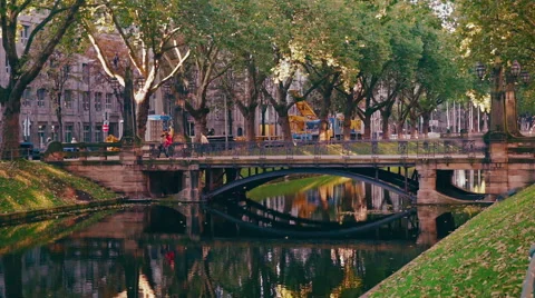 Downtown of Düsseldorf Germany Stock Footage 56132846