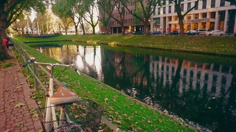 Downtown of Düsseldorf Germany Stock Footage 56132972