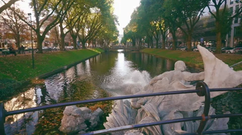 Downtown of Düsseldorf Germany Stock Footage 56134438