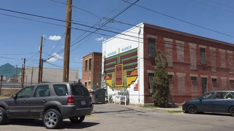 Downtown El Paso Texas City Skyline and Historic Landmarks, Scenic Street B-Roll Video stock 338356366