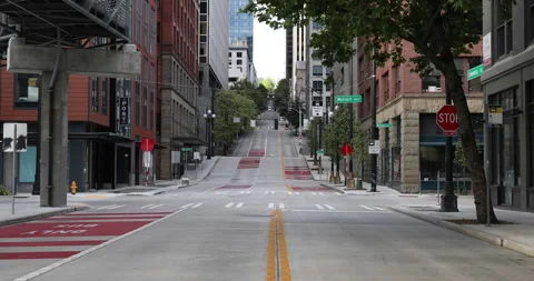 Downtown Empty Street Stock Footage 165246804