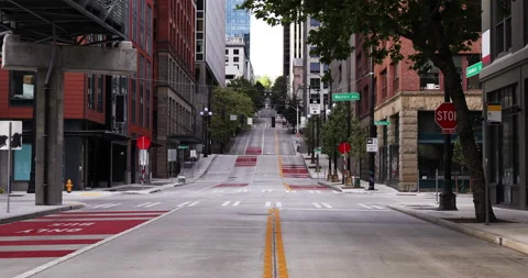 Downtown Empty Street Video stock 165246988