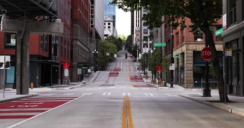 Downtown Empty Street Video stock 165247001