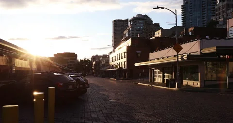 Downtown Empty Street Stock Footage 165247494