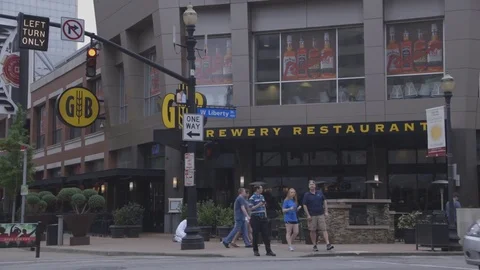 Downtown Entertainment district Stock-Footage 76327057