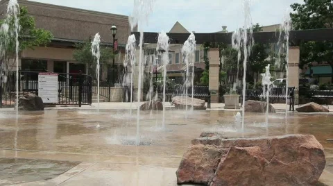Downtown Fountain Stock Footage 420161
