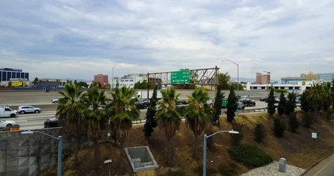 Downtown Freeway Day Stock Footage 114022775