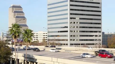 Downtown freeway traffic 2 動画素材 21880765
