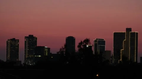 Downtown Ft. Worth at sunrise Stock Footage 160544271