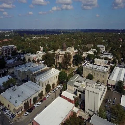 Downtown Georgetown, Texas County Building Stock Footage 69500357