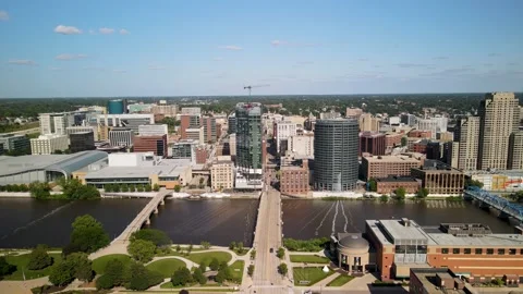 Downtown Grand Rapids is second largest metropolitan area in entire Michiga.. Stock Footage 235554608