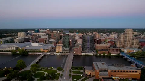Downtown Grand Rapids is second largest metropolitan area in entire Michiga.. Stock Footage 277372926