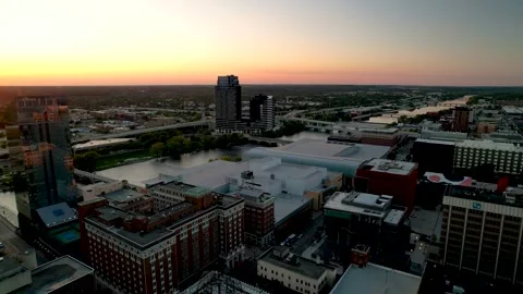 Downtown Grand Rapids is second largest metropolitan area in entire Michiga.. Stock Footage 282911111