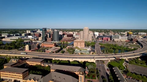 Downtown Grand Rapids is second largest metropolitan area in entire Michiga.. Stock Footage 282911202