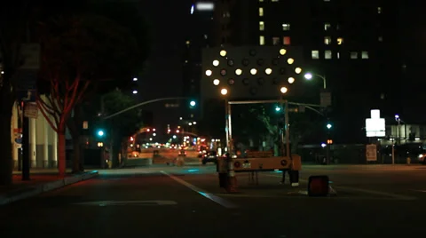 Downtown hazard light ms Video stock 39115409