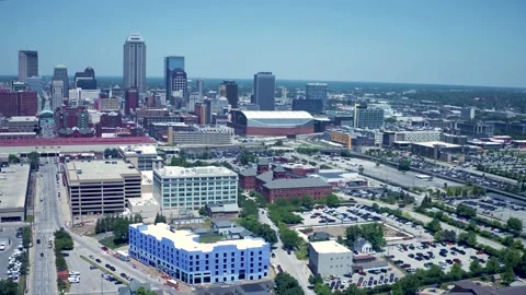 Downtown Indianapolis (pan) Stock Footage 219825114