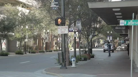 Downtown intersection, Downtown Orlando, Orange street Vídeos de archivo 49500557