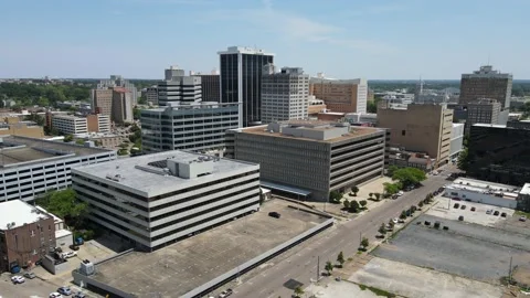 Downtown Jackson Pearl St Video stock 188894908
