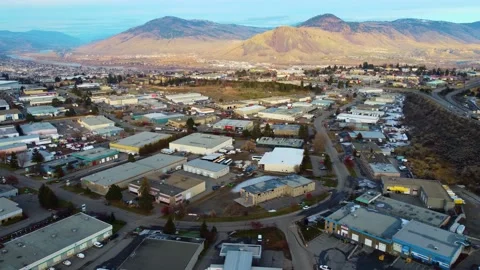 Downtown Kamloops in Winter 4K UHD Aerial. 動画素材 144968360