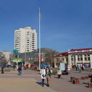 Downtown of Khmelnytsky, Ukraine Stock Photos